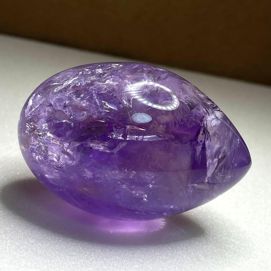 アメジスト卵形オブジェ