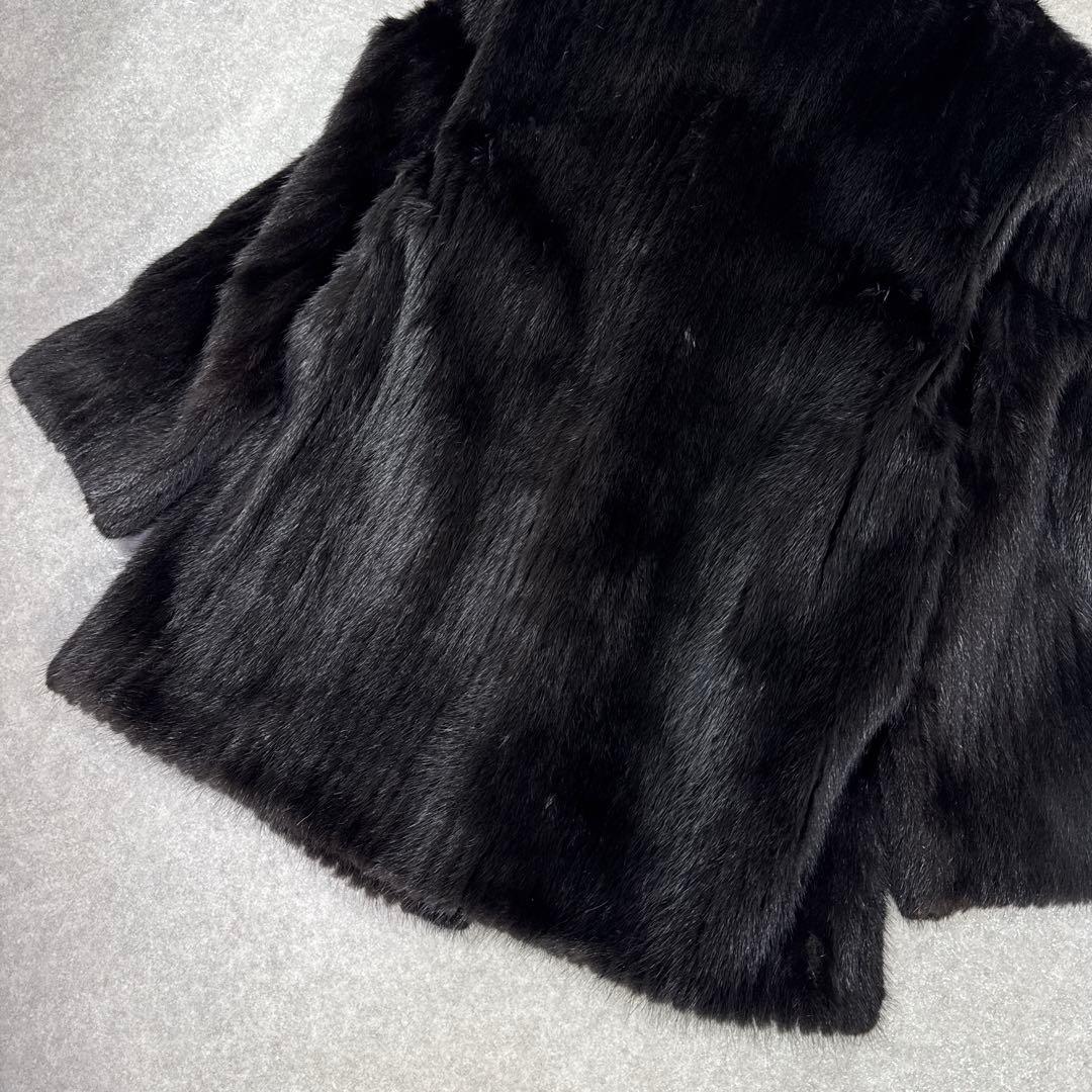 SAGA MINK サガミンク リアルファー ファーコート 毛皮 内ドローコード