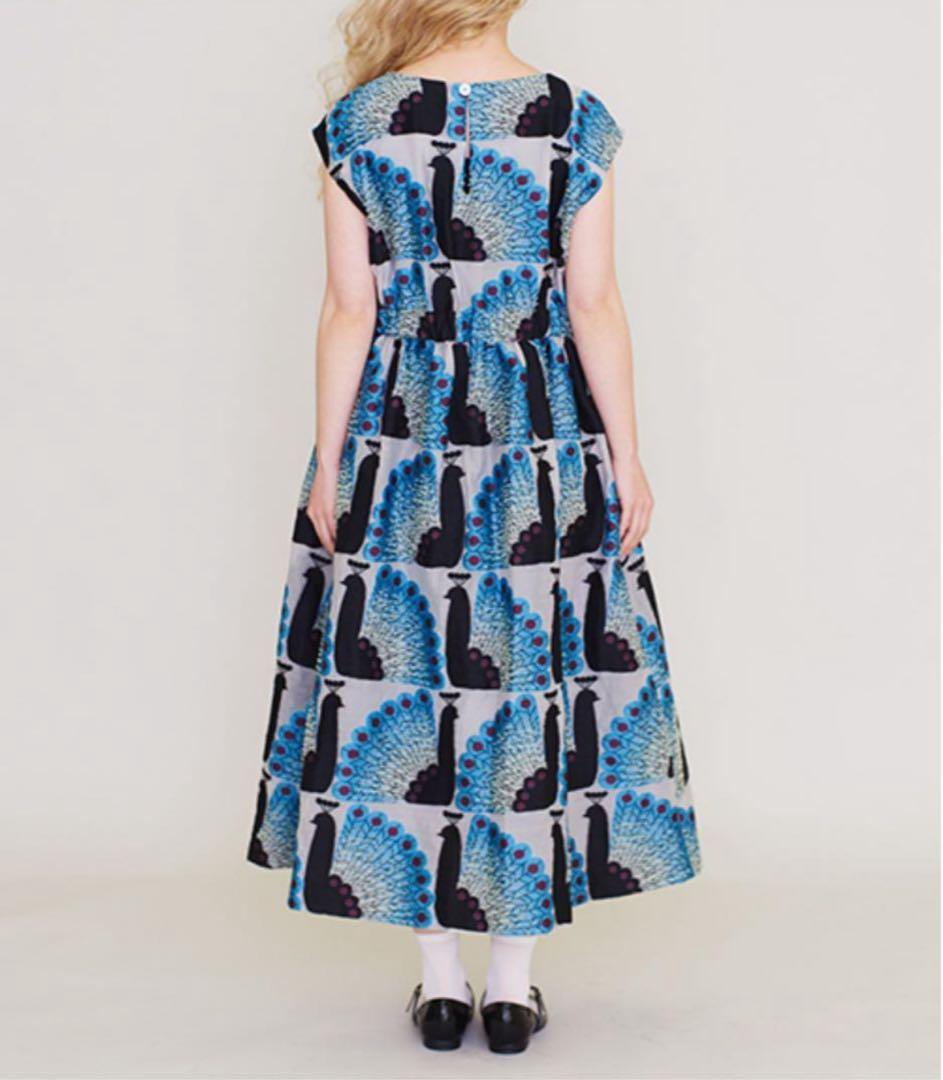 プープレ　ジャガード　ワンピース　孔雀柄　くじゃく　ピーコック　peu pres