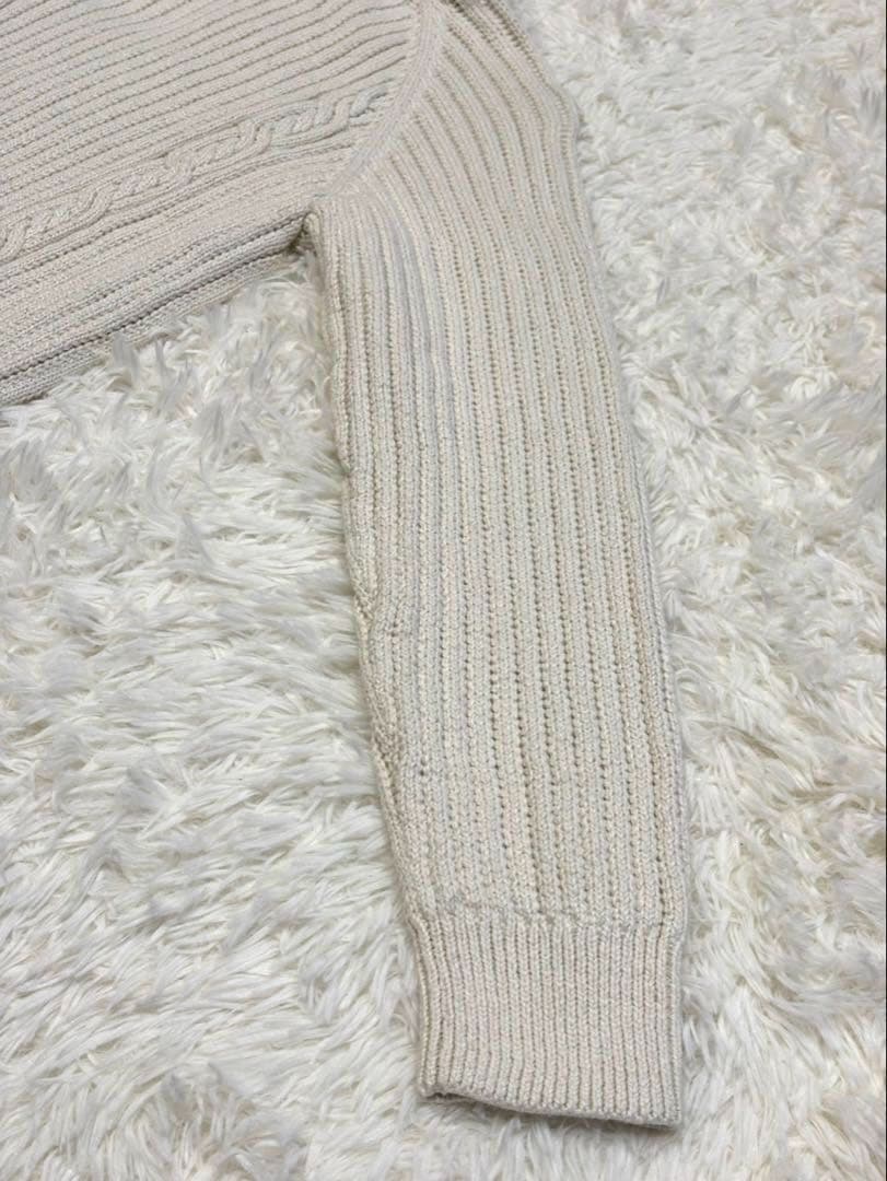 【新品】 ブルックスブラザーズ タートルネック ケーブルニット M 白