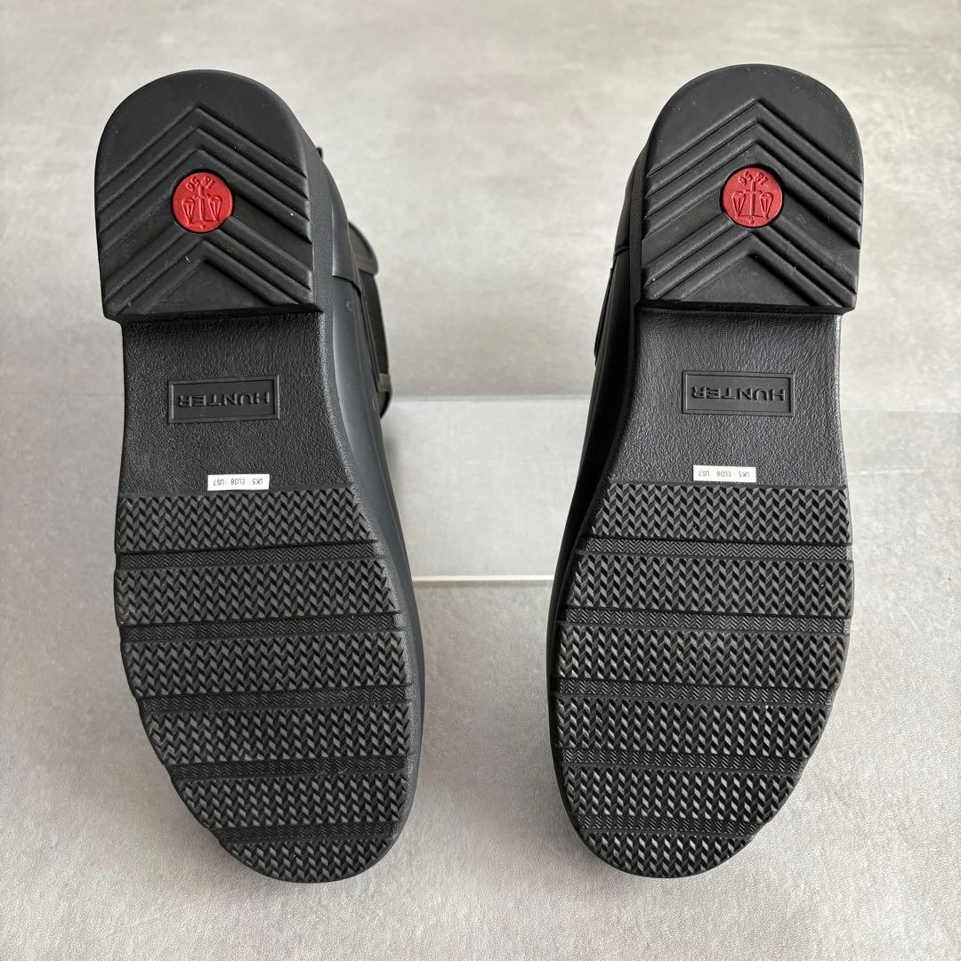 ハンター ほぼ未使用 サイドゴアブーツ レインブーツ 長靴 防水 黒【UK5】