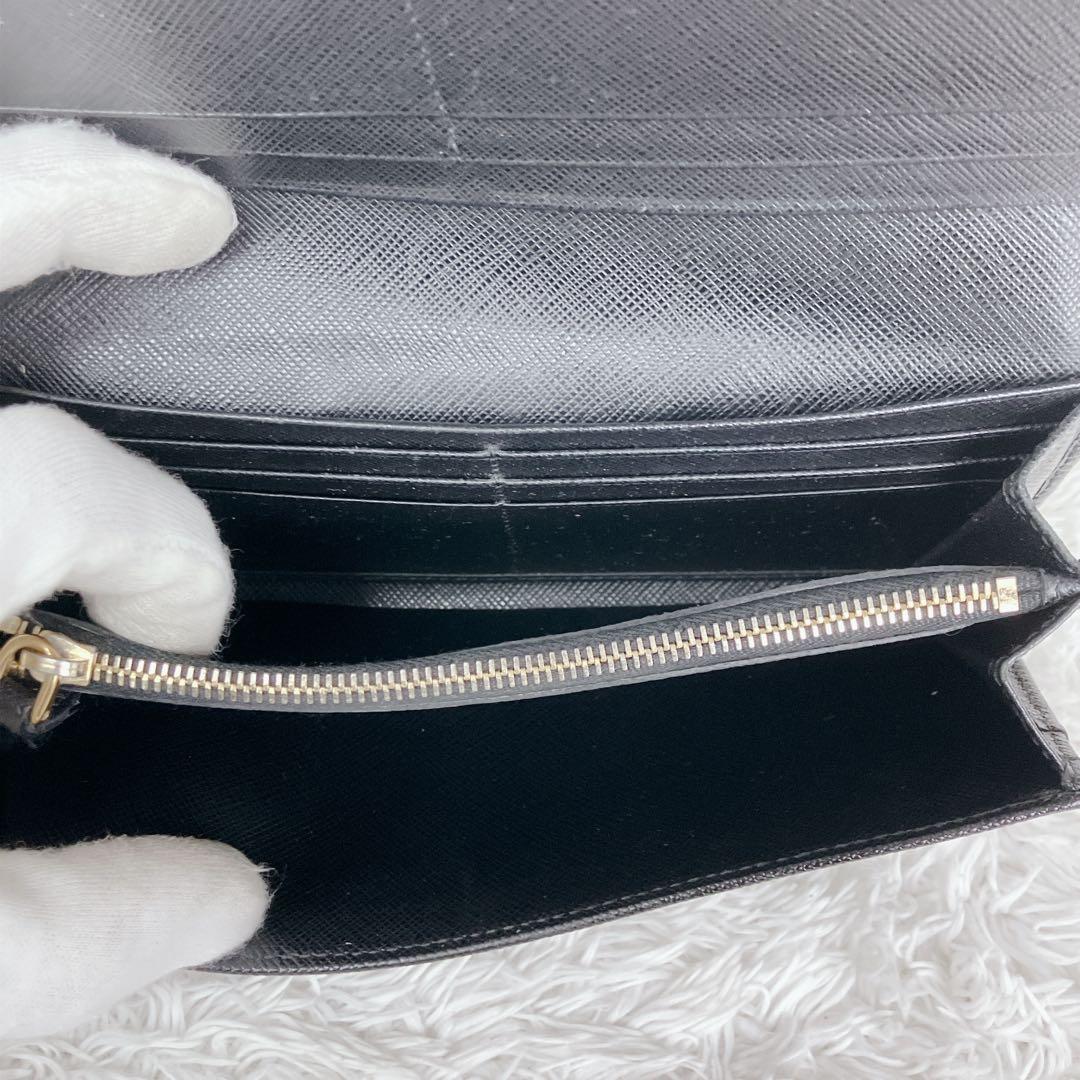美品✨プラダ 長財布 サフィアーノレザー 1MH132 ゴールド金具 本革 黒