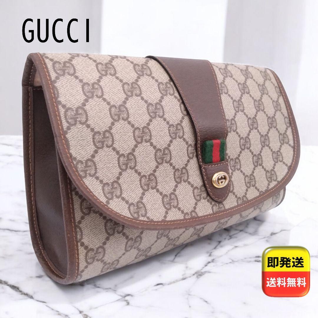 GUCCI クラッチバッグ GGスプリーム×シェリーライン 156・01・030