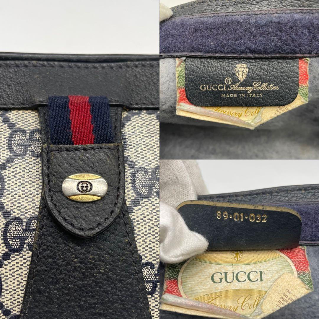 オールドグッチ シェリーライン GGスプリーム クラッチバッグ PVC レザー