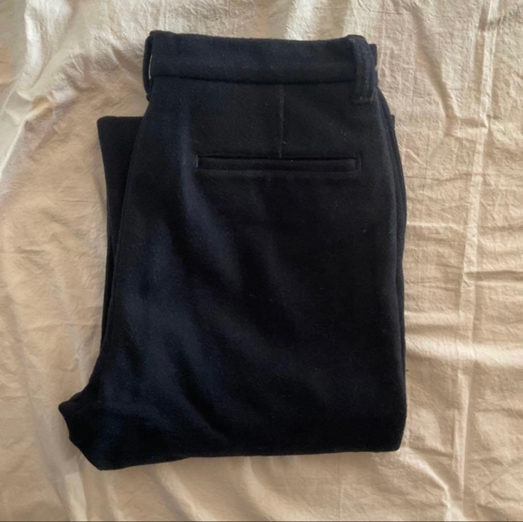 パンツ At last & Co Wool Trousers Navy 32