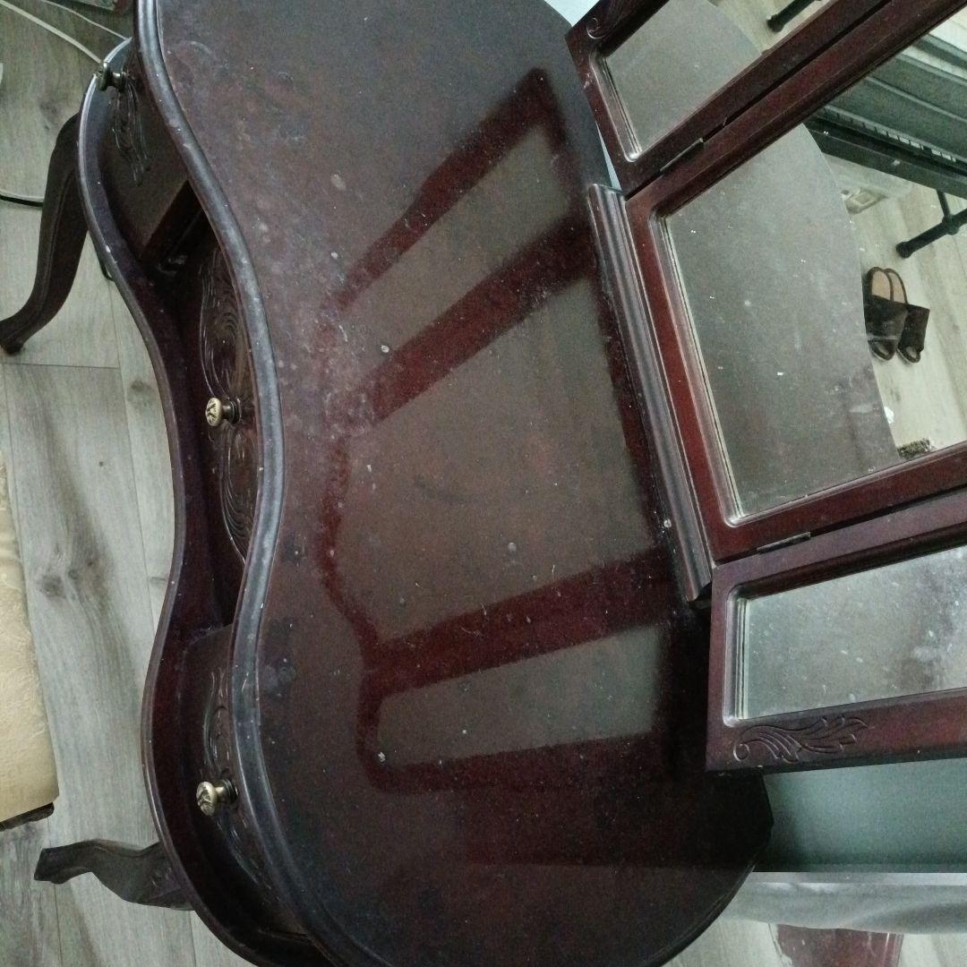 Yuriさま専用。姫系猫足アンティークダークブラウン ドレッサー