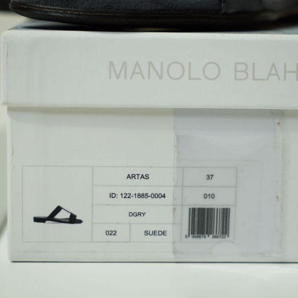 MANOLO BLAHNIK マノロブラニク ミュール 37 グレー アルタス