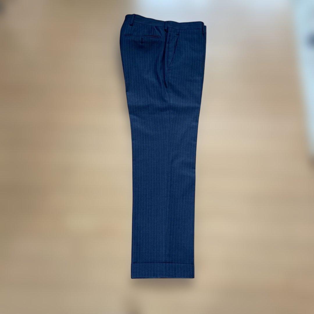 LARDINI ネイビーストライプ ビジネススーツ　46サイズ