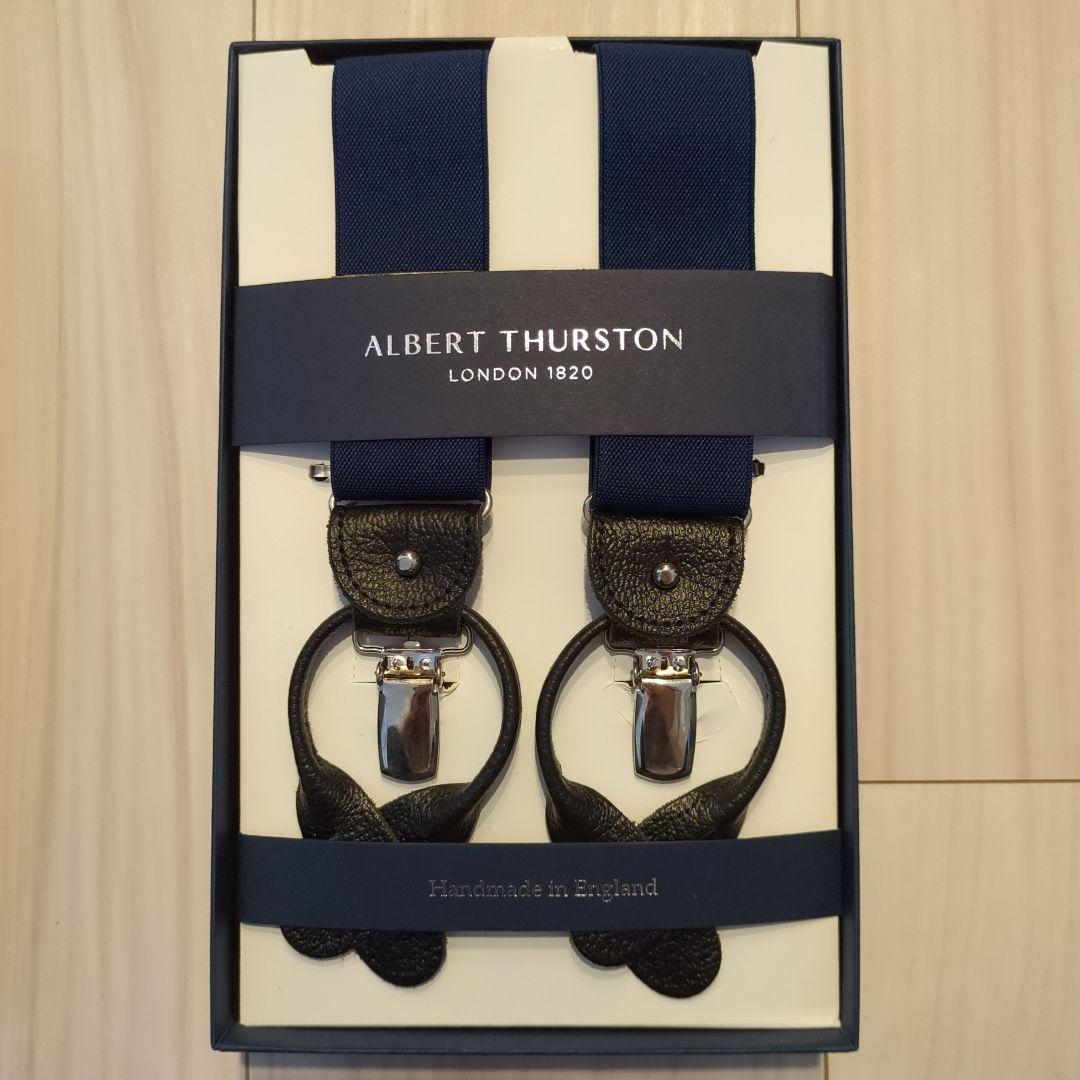  THURSTON アルバートサーストン サスペンダー ネイビー