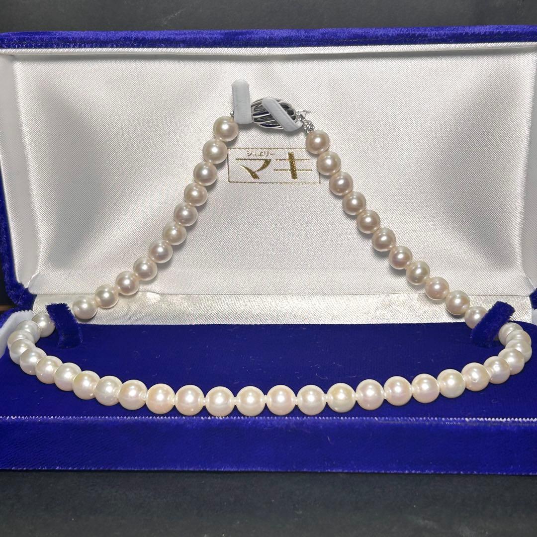 【保証書/大珠✨】ジュエリーマキ あこや真珠 ネックレス 8.0〜8.5 パール