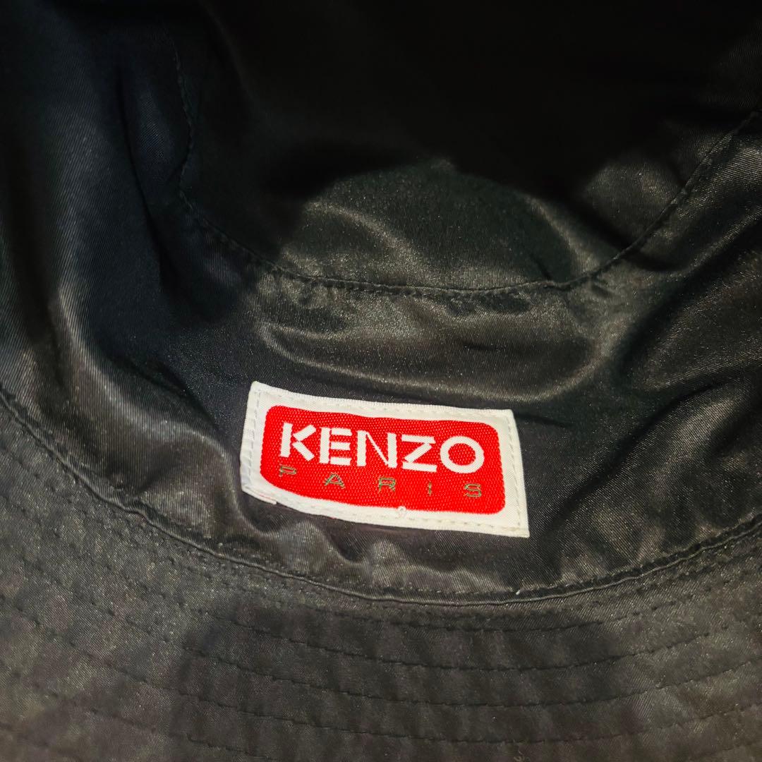 美品★KENZO ケンゾー バケットハット ハット 黒 花柄 メンズ レディース