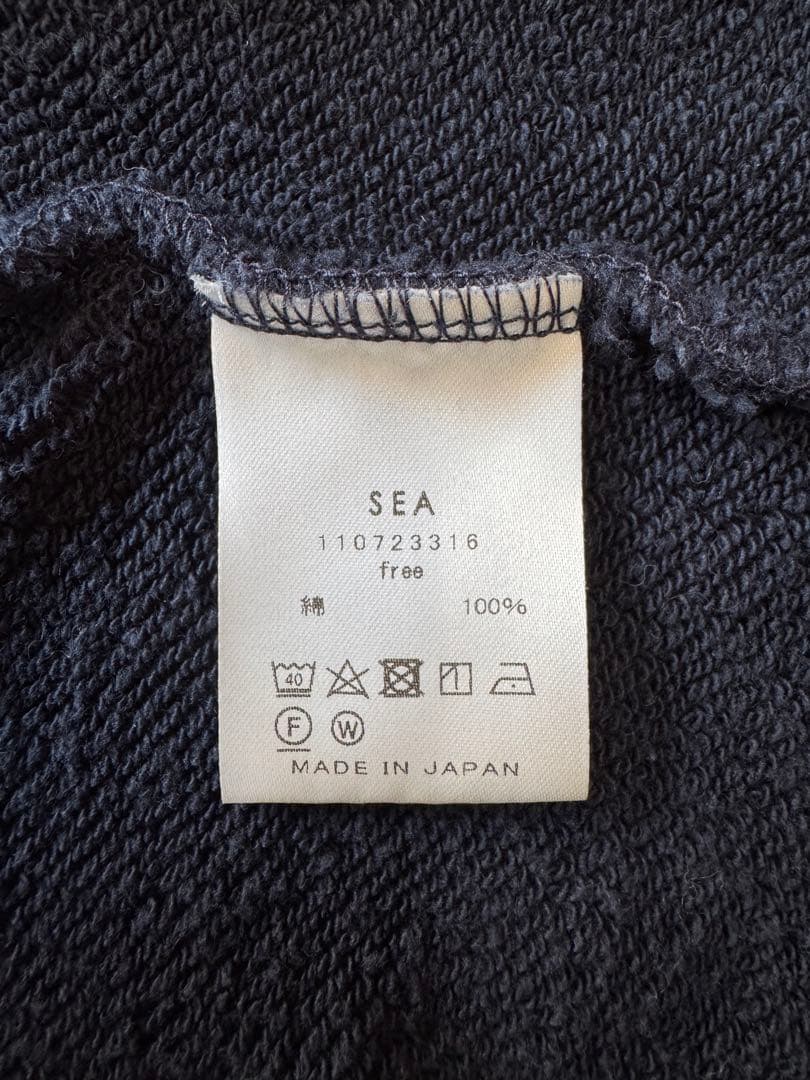 SEA ハーフジップスウェットプルオーバー ネイビー