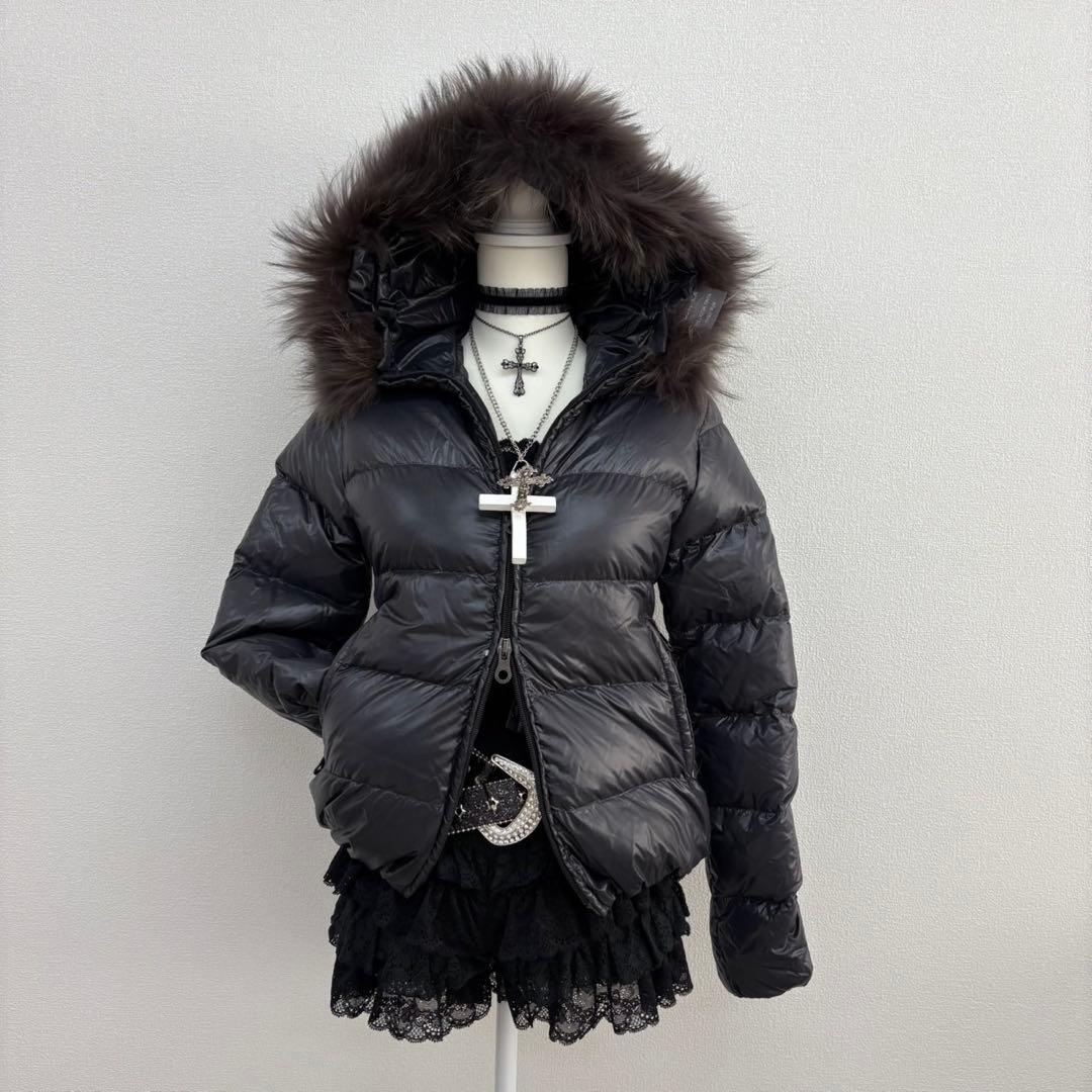 DUVETICA ファー付きダウン 定価13万 Y2K size40短丈 光沢