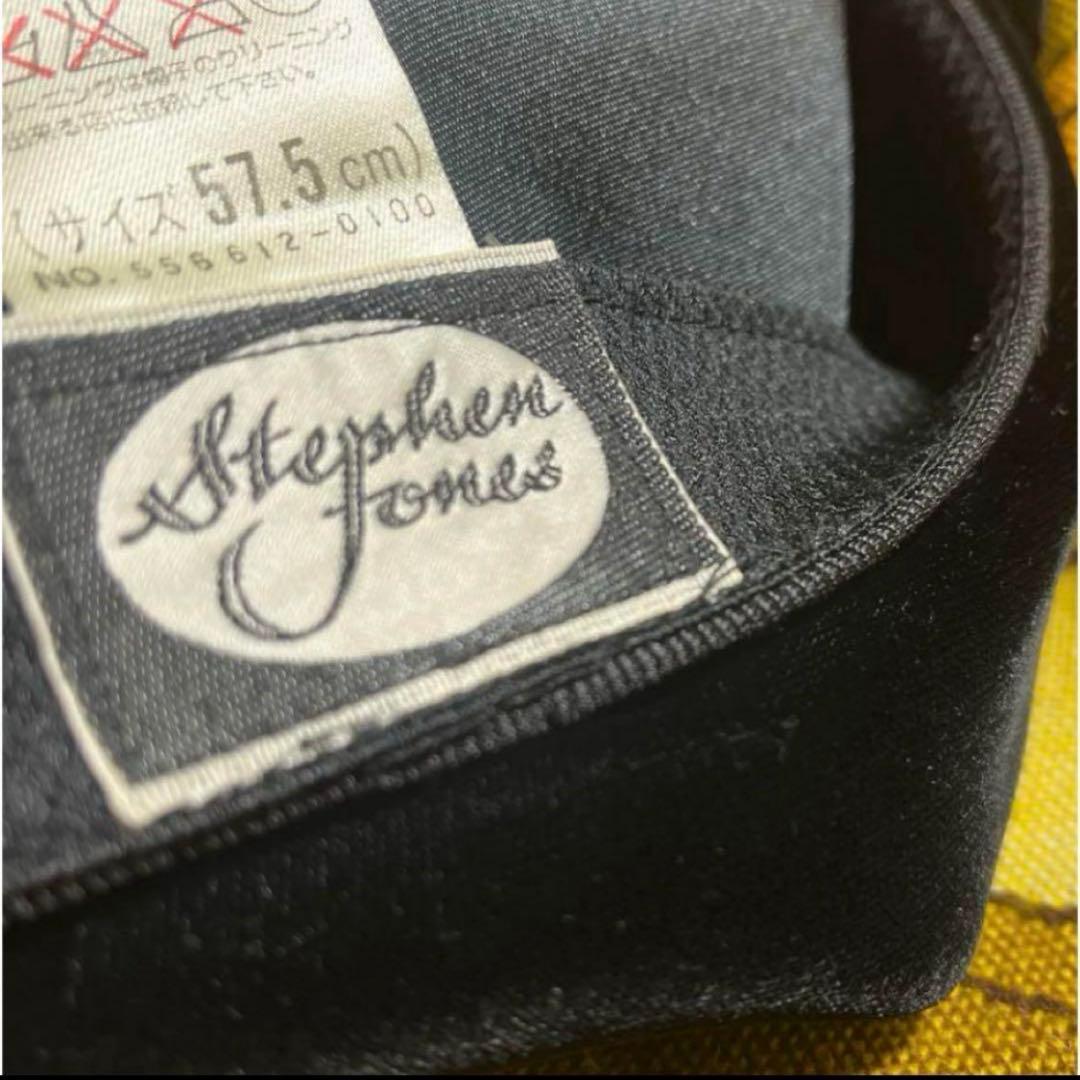 STEPHEN JONES ベルベット　ベロア　ベレー帽　リボン　日本製