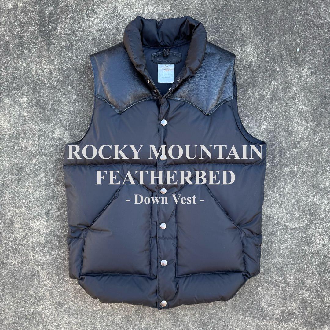 たろう　Rocky Mountain ブラック ダウンベスト 38