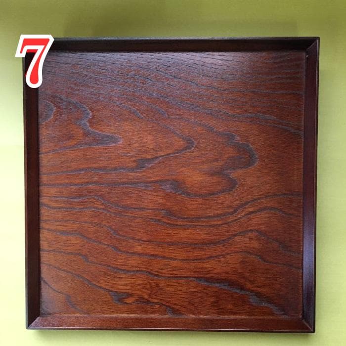 Y 長期保管 お盆 和風 和食器 会津塗 木製 漆器 まとめ売 正方形 8枚 S