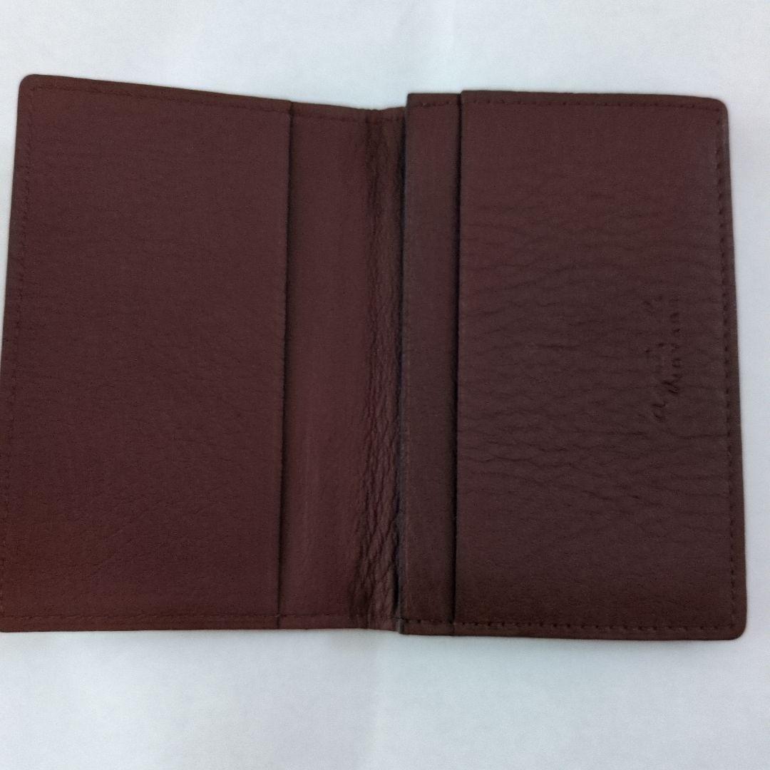 アニエスべー　ブラウンレザー名刺入れ