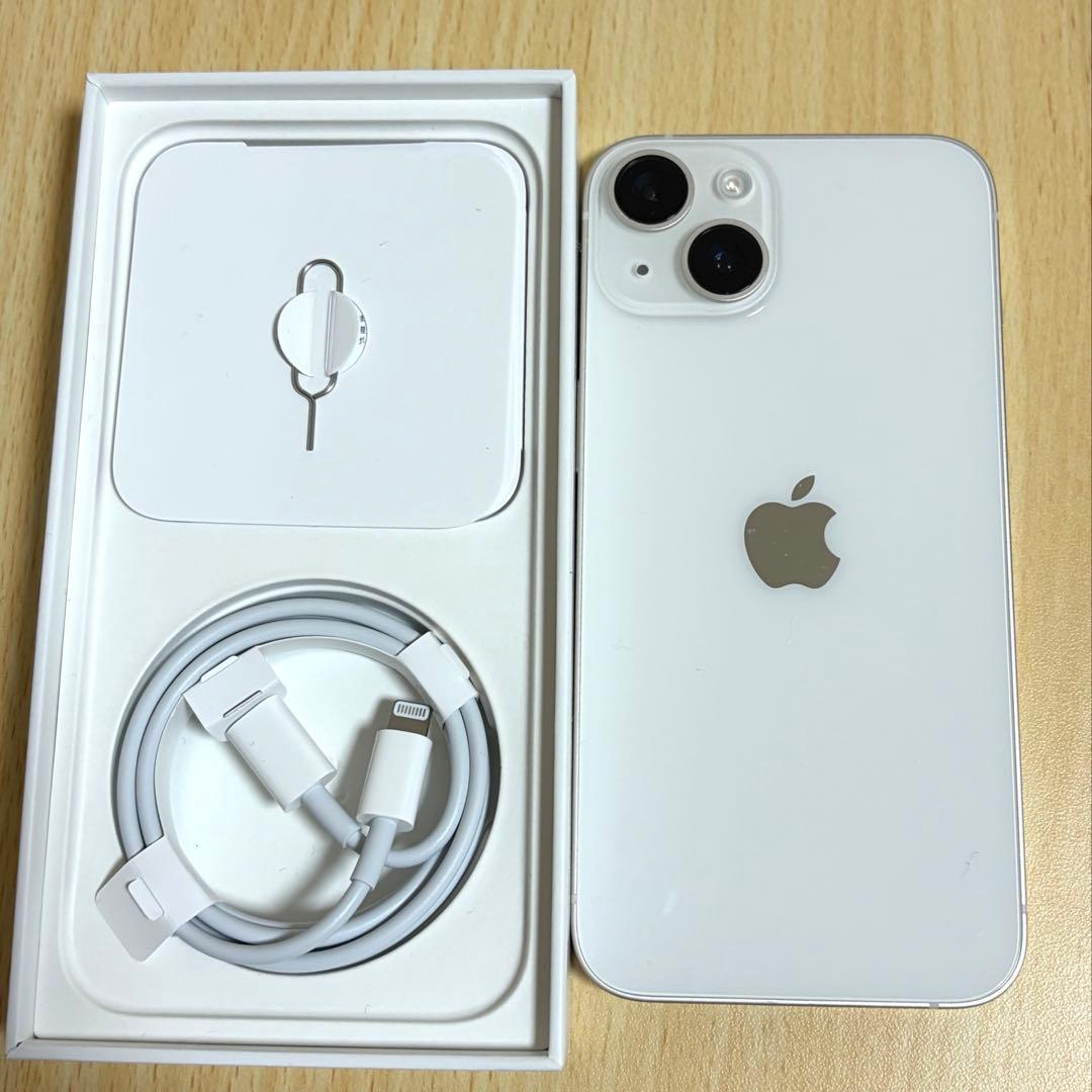 Apple iPhone14 128GB スターライト(ホワイト) 備品、箱あり