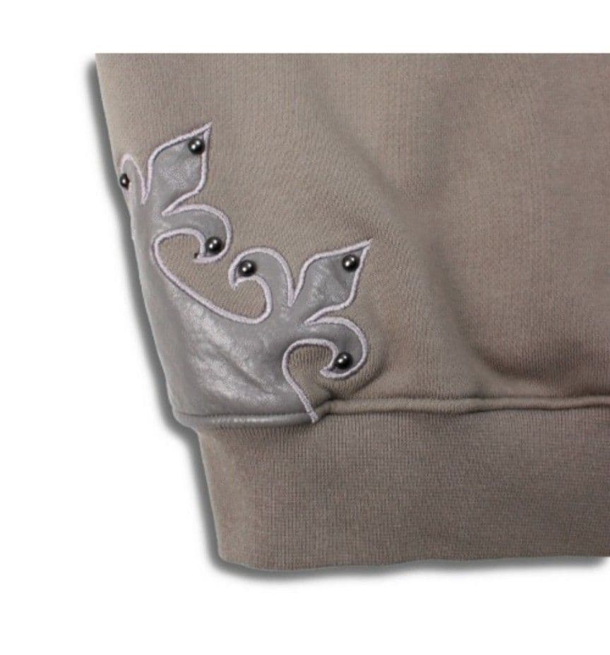 美品【GALFY】百合の紋紋パーカー /【ガルフィー】ロゴダブルジップパーカー