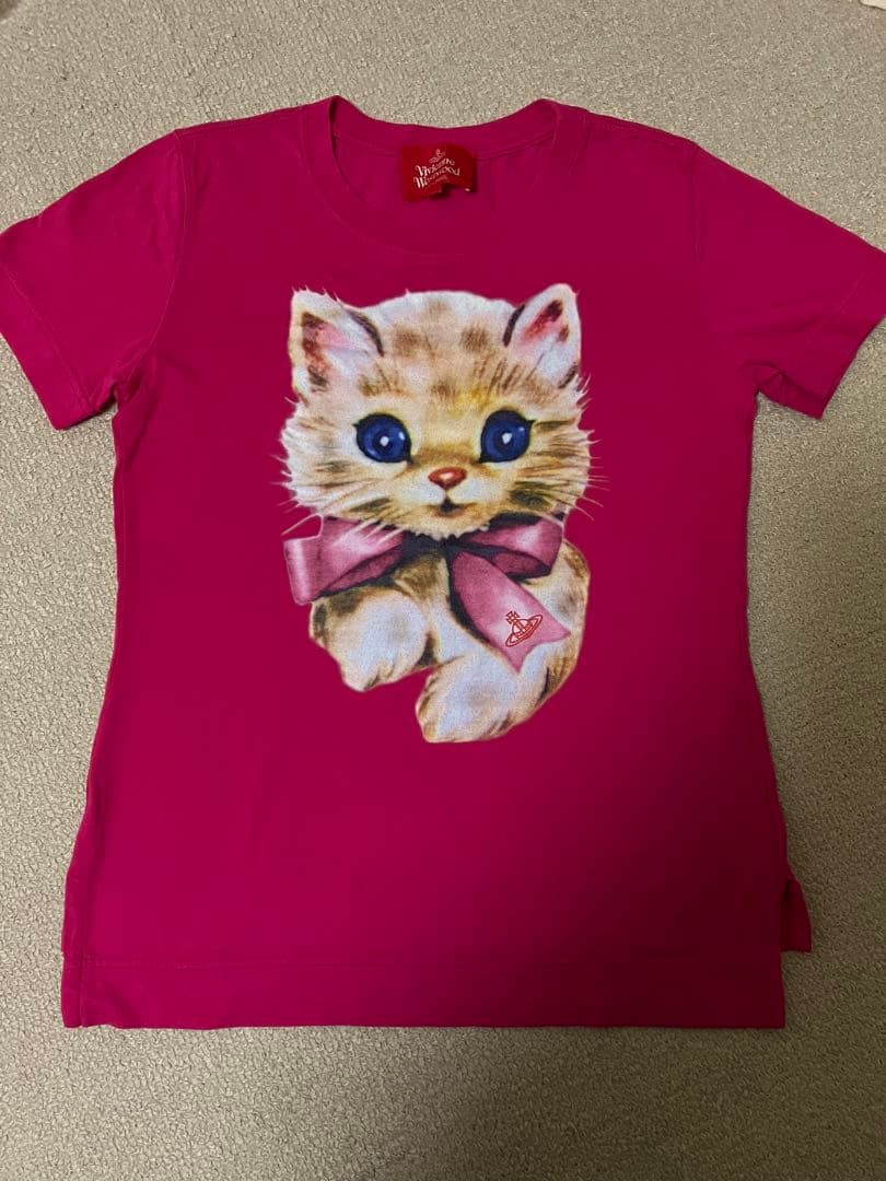 美品⭐︎Vivienne Westwood 猫イラスト半袖Tシャツ ヴィヴィアン