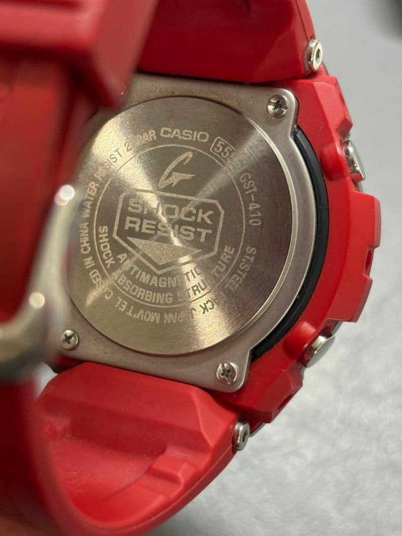 G-SHOCK CASIO GST-410 赤ラバー