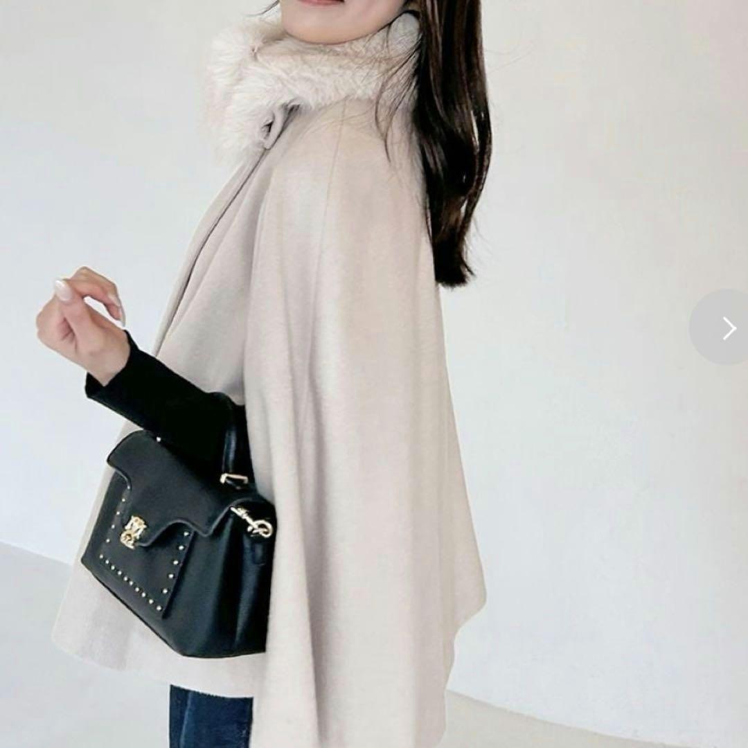 [ポピ]ショートケープコート