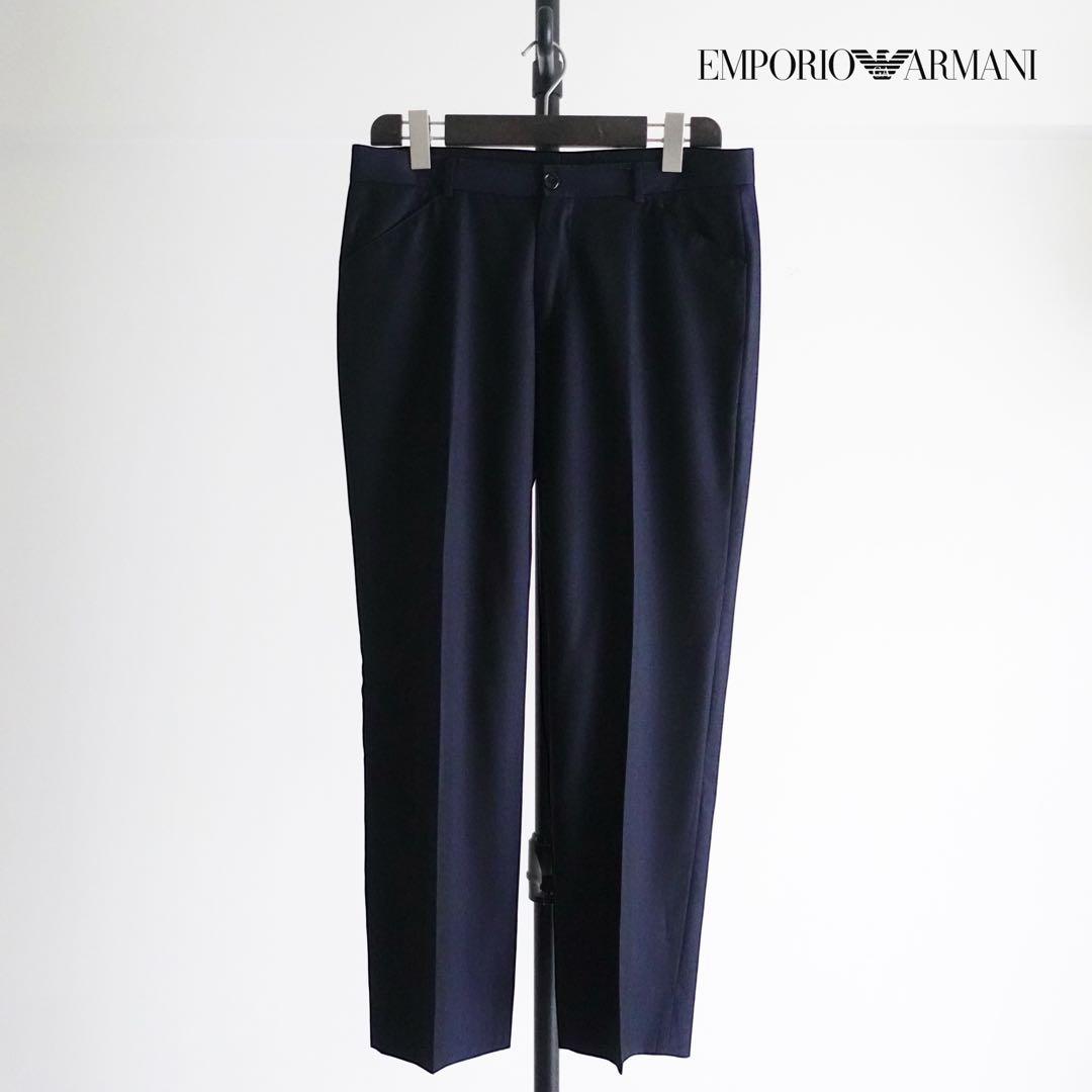 【イタリア製】EMPORIO ARMANI ウールソラーロ　セミワイドスラックス