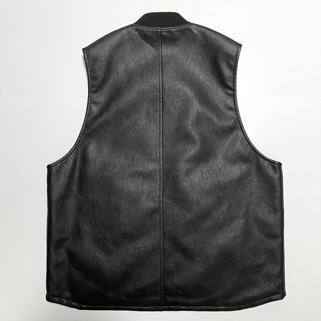 monkey time FAUX LTHR ZIP VEST/ベスト（L）