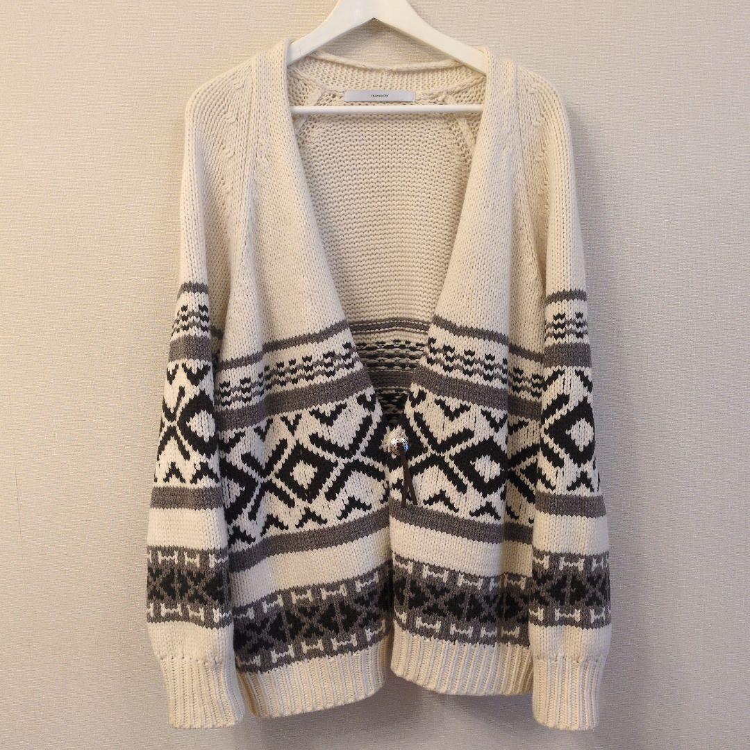 FRAMeWORK ジャガードカーディガン アイボリー