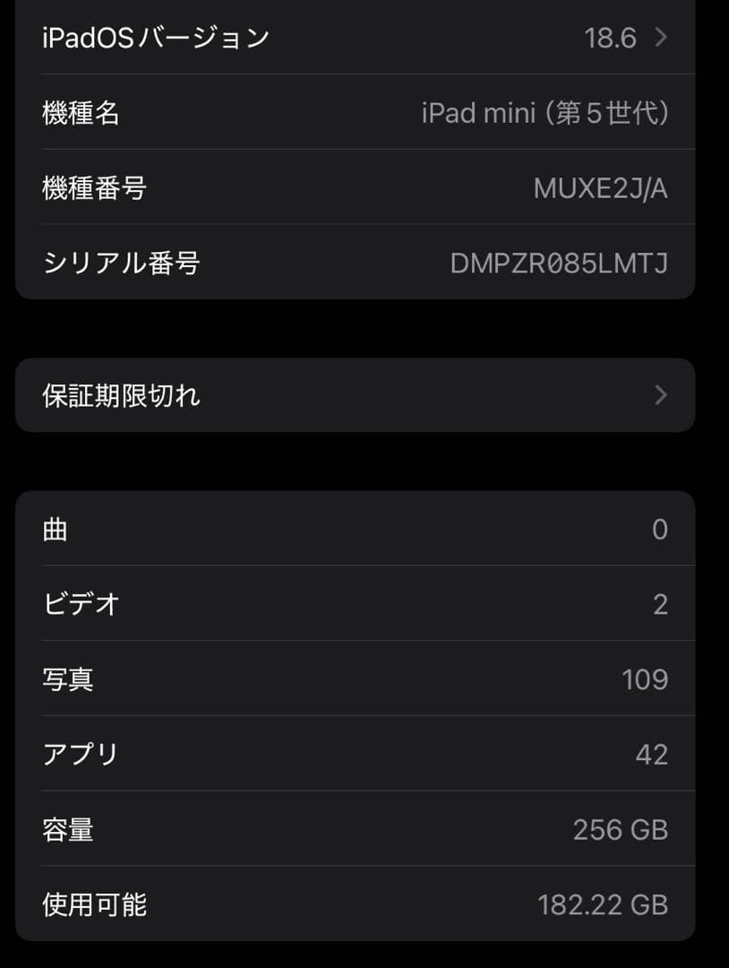 iPad mini 第5世代 ゴールド