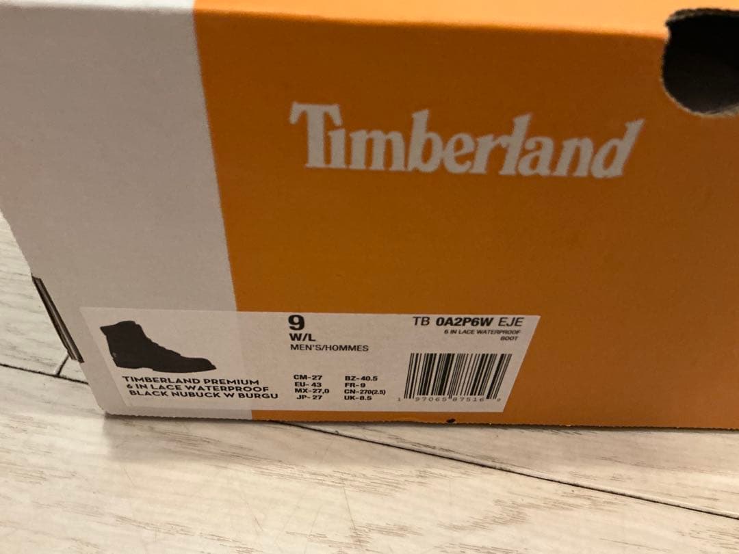 Timberland 6インチ ウォータープルーフ ブーツ 27.0cm