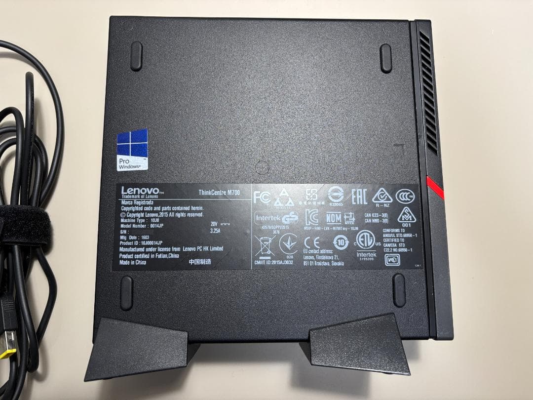 ミニPC Lenovo M700 Tiny i5-6400T 4GB SSD240GB