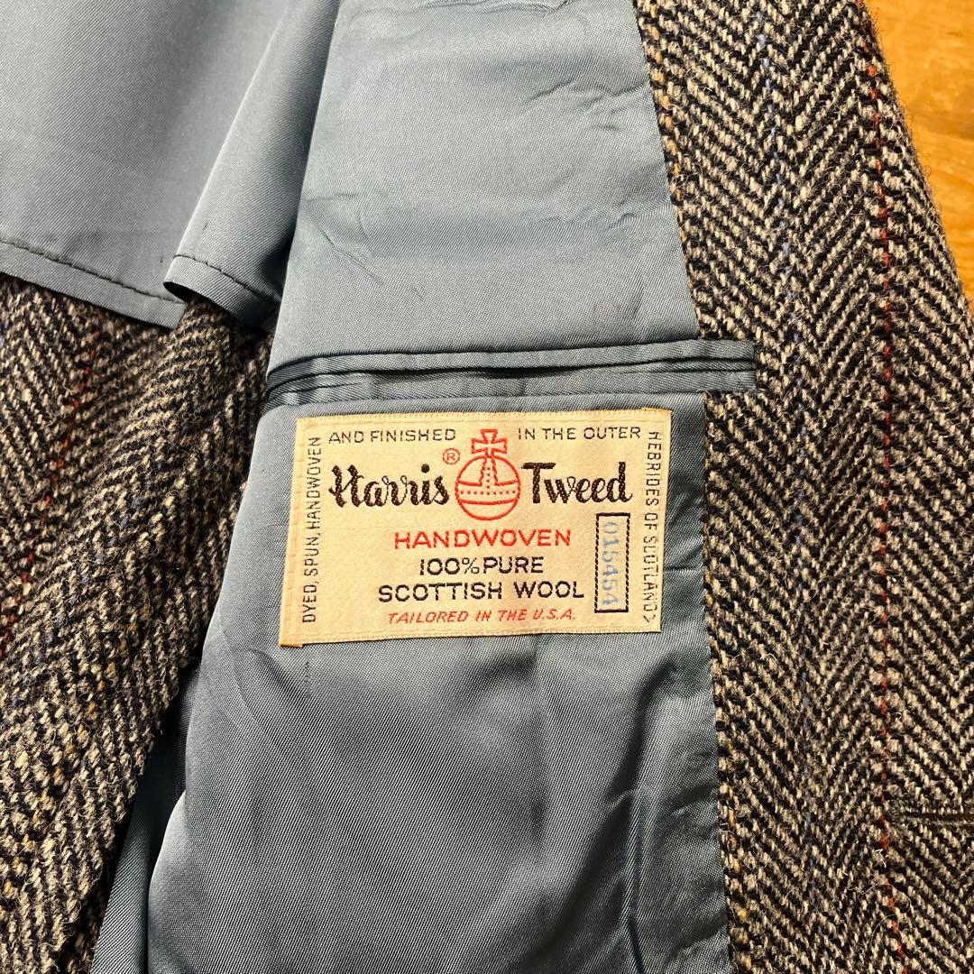 90s Harris Tweed ハリスツイード 米国製 ウール テーラード