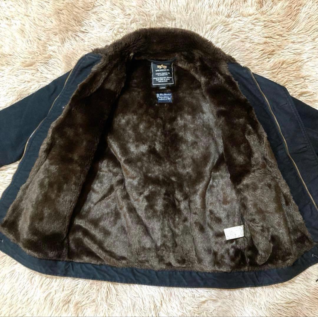 アルファインダストリーズ　 N-1 デッキジャケット　ブラック　L 胸ポケット