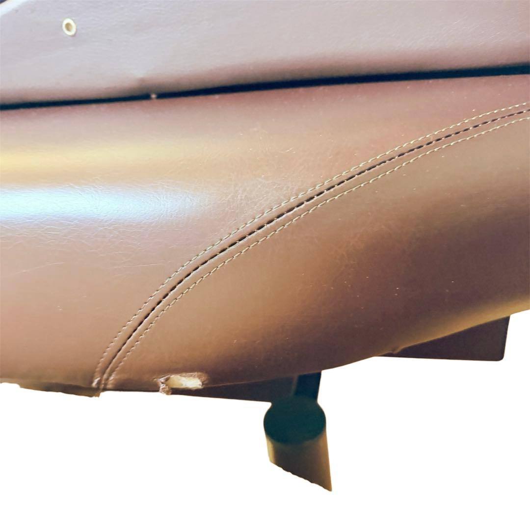 エステ 昇降ベッド 手動 有孔 ブラウン 整体 マッサージ 付属品多数