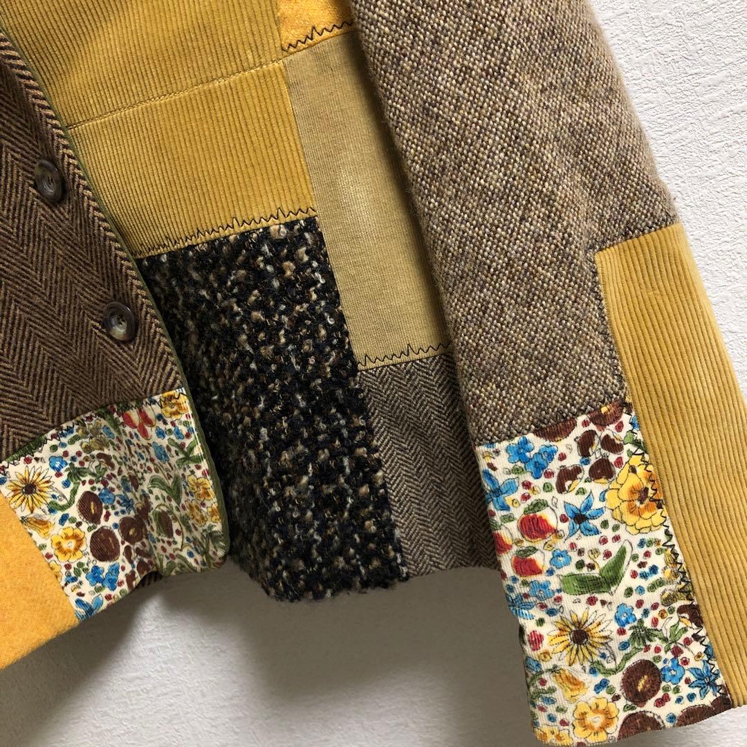 MOSCHINO ツイード　パッチワーク　ジャケット　モスキーノ　イタリア製