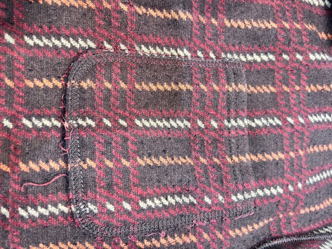 コムデギャルソン　ブラウン系チェック柄ライトジャケット