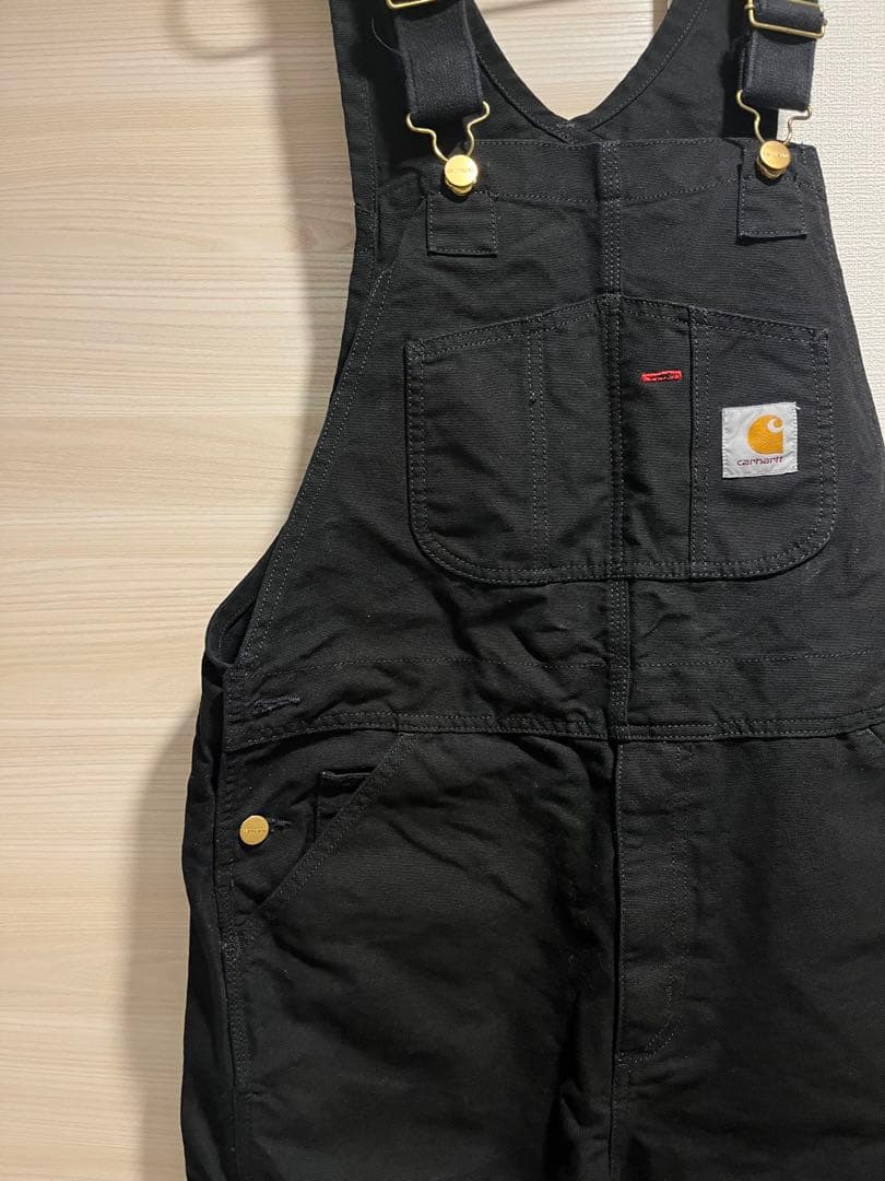 Carhartt WIPブラックオーバーオール