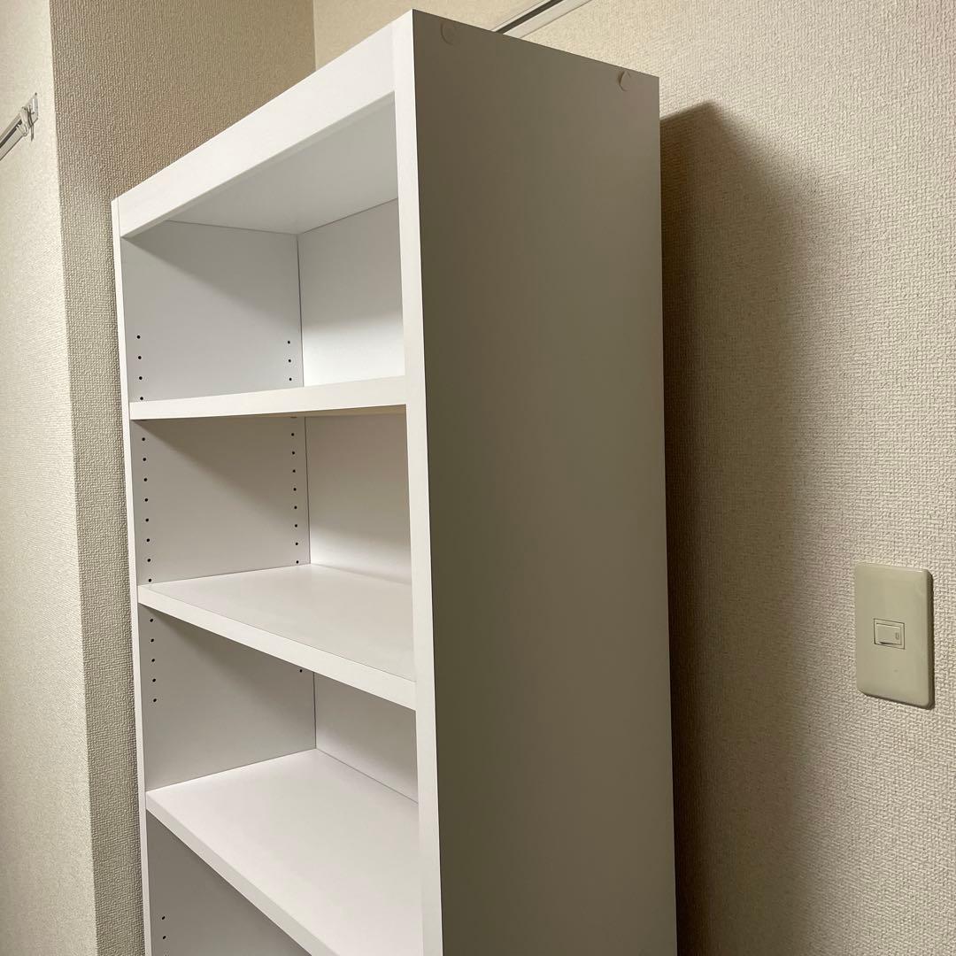 ホワイト 6段本棚 木製