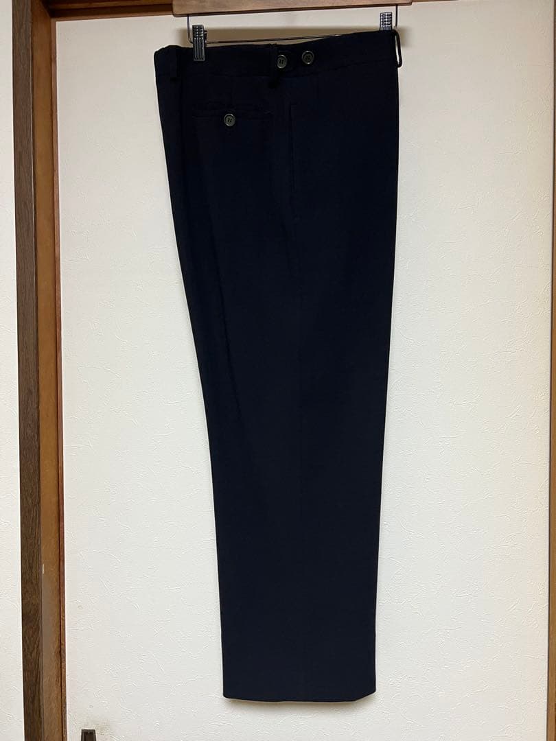 ジョルジオアルマーニ　黒タグ　スラックス　90s ワイド　ノータック