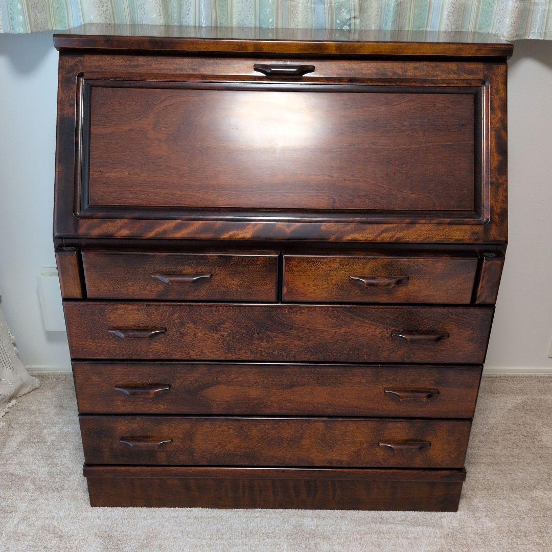 みゅう品 北海道民芸家具ライティングビューロー(長谷川家具)