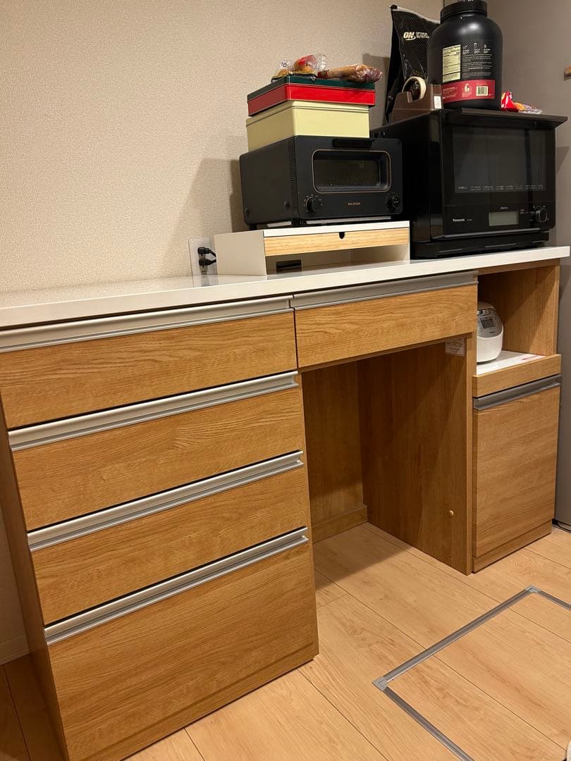 【あと1時間限定】ニトリ キッチンカウンター 引き出し付き