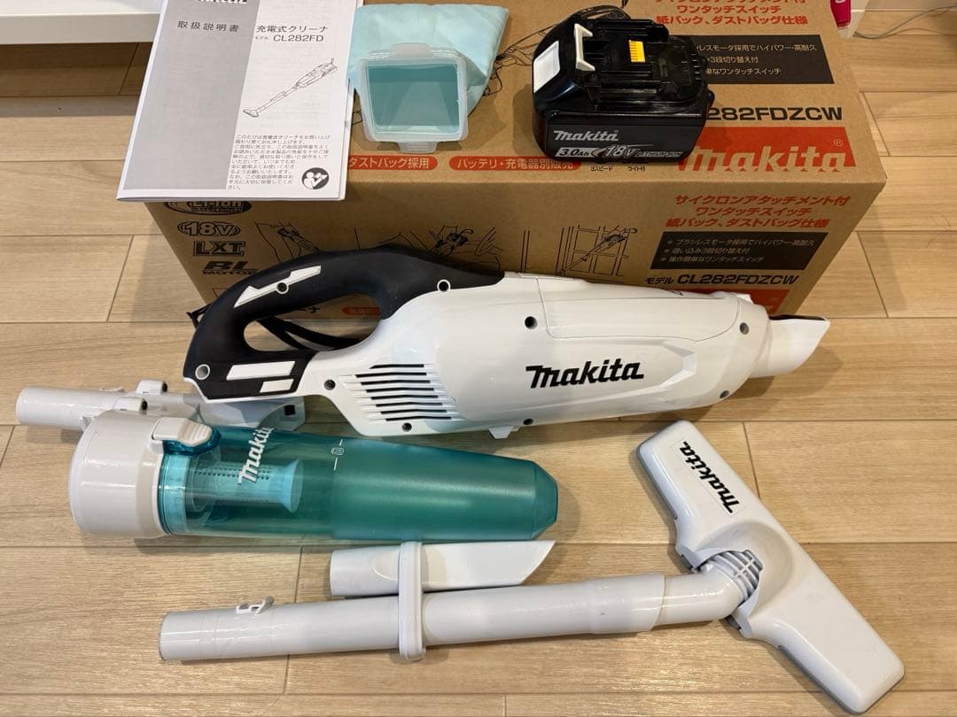 マキタ 18V充電式クリーナー サイクロン CL282FDZCW 純正バッテリー