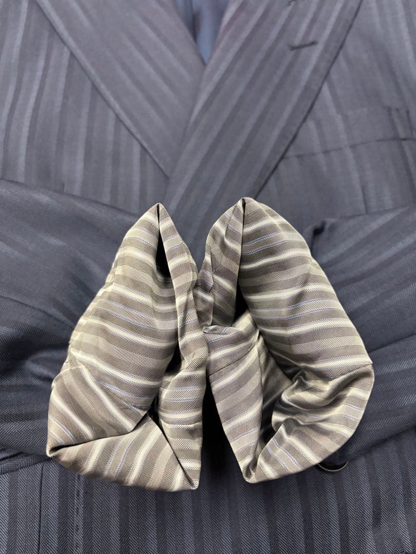 【美品】TENORAS 3ピースダブルスーツ ネイビーM