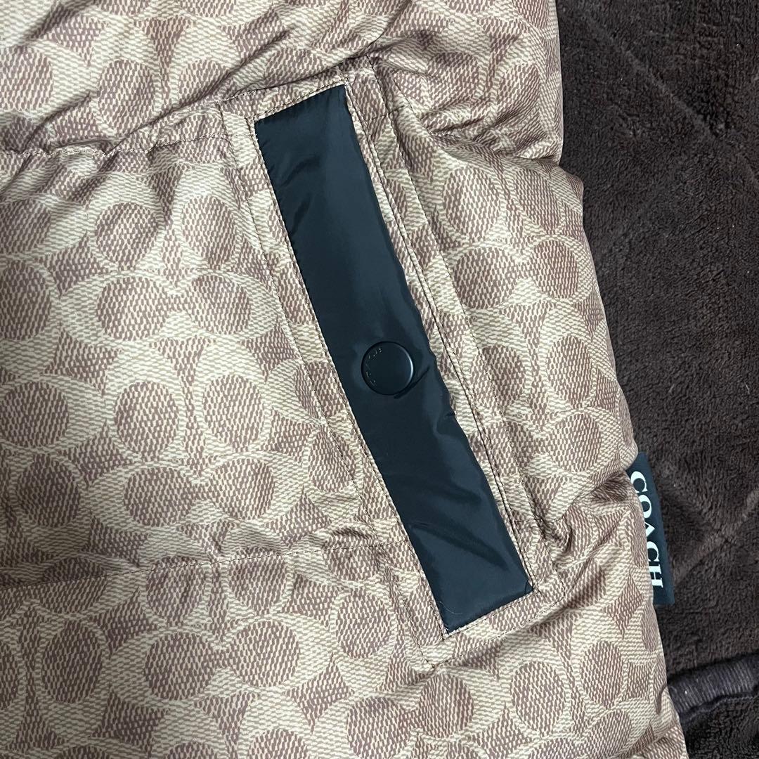 コーチダウンベスト　ベージュ/黒　Sサイズ