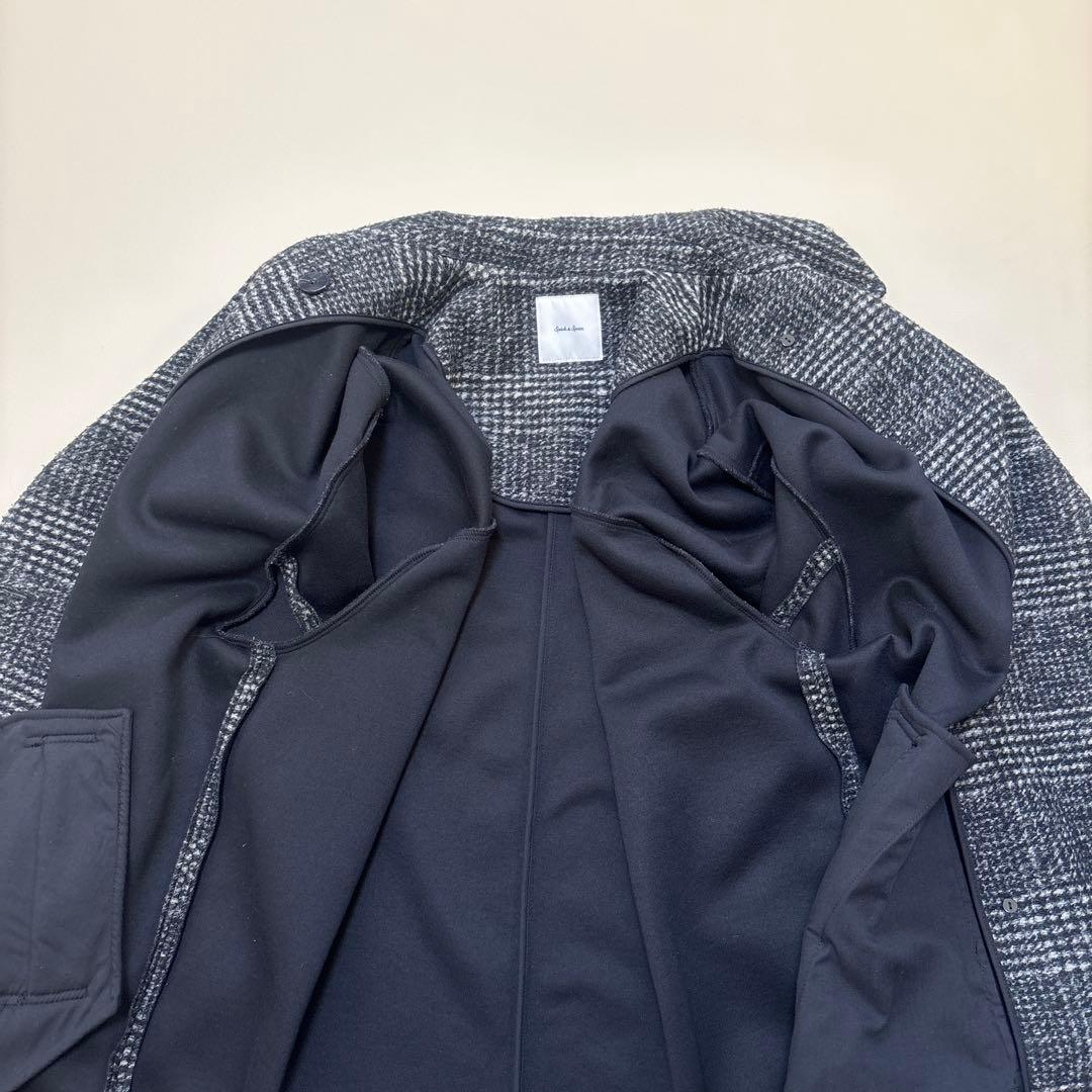 スピックアンドスパン Wスライバーチェックハーフコート38