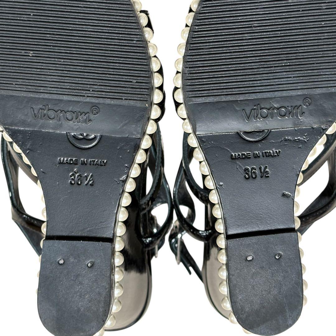 CHANEL シャネル ココマーク パール サンダル 36 1/2