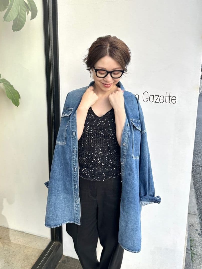 ウィムガゼット　【インフルエンサーコラボ】刺繍デニムシャツ