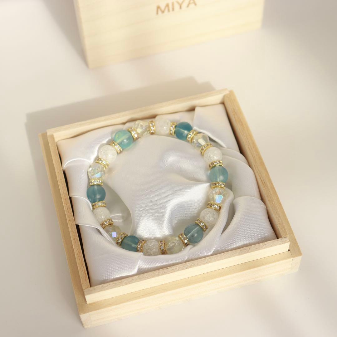 【七夕限定】サンタマリアアクアマリンの御守りブレスレット（恋愛成就 最強）