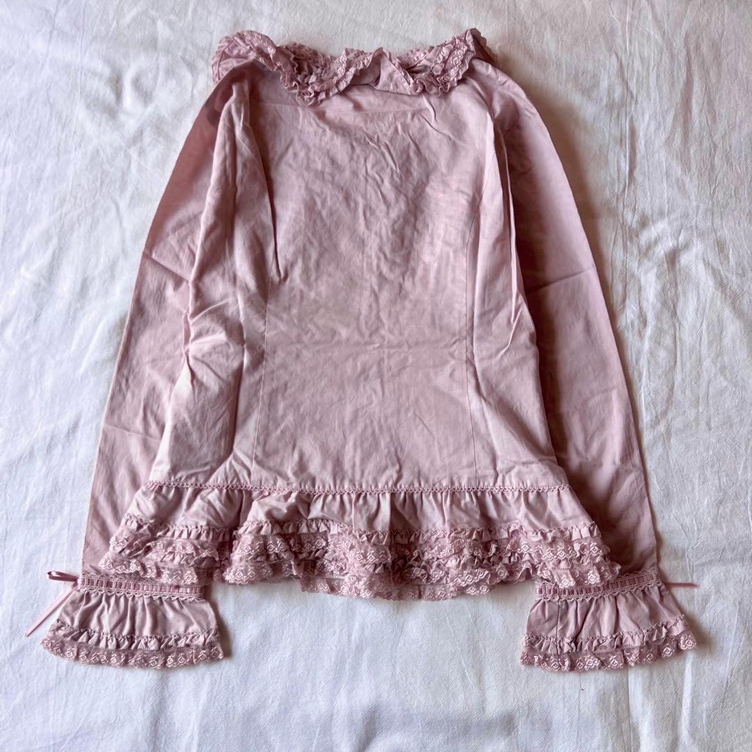 【新品】PINK HOUSE タグ付き チュニック シャツ フリル ピンク 希少